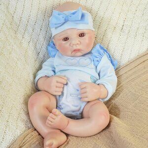 16.14 in Full Silicone ivory Reborn Baby Dolls BOY Lifelike Newborn Dolls Baby